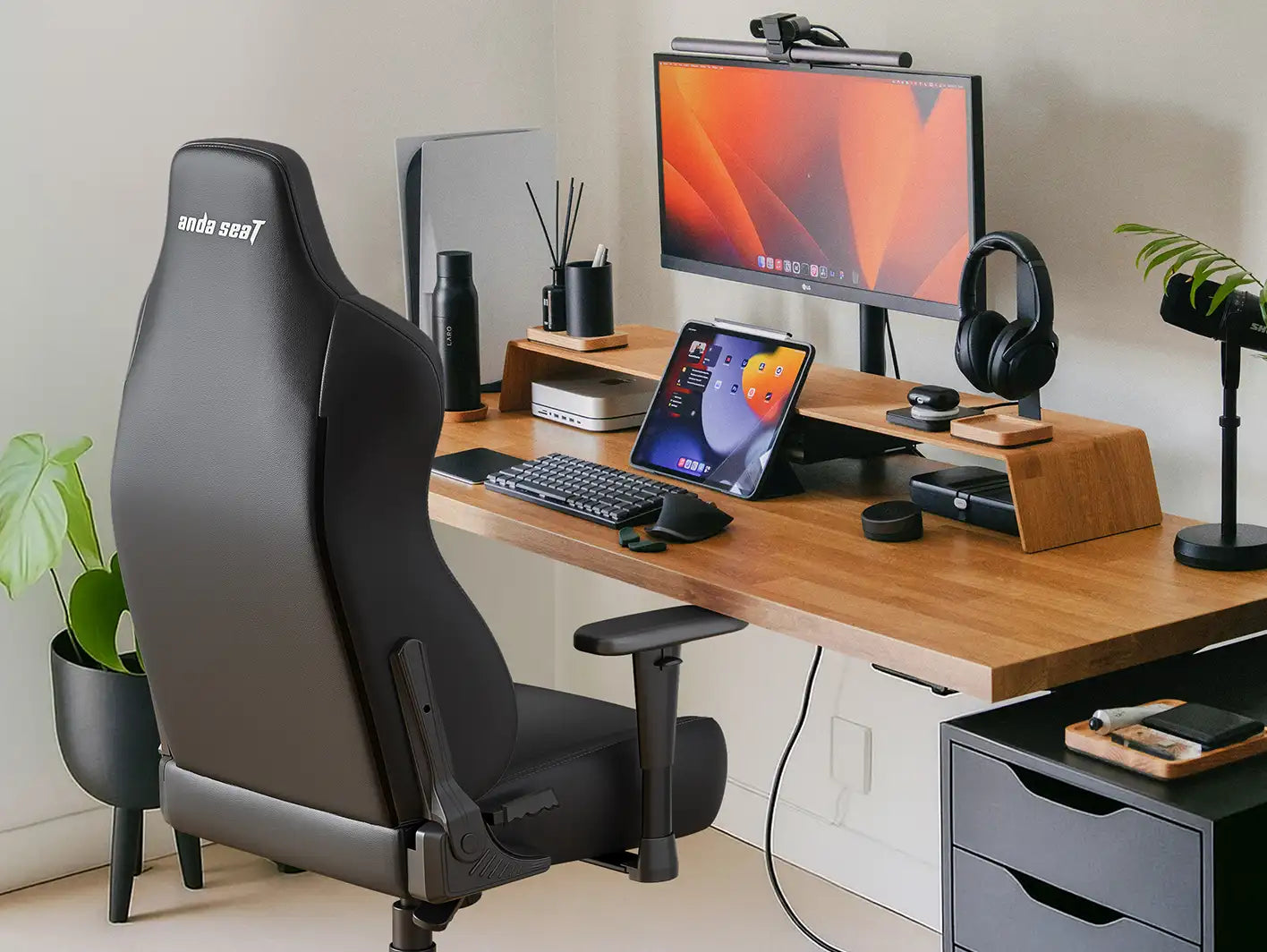 budget-friendly ergonomic office gaming chair setup for study/work